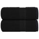 Vidaxl washandjes frogn 2 st 30x30 cm 360 g m² zwart