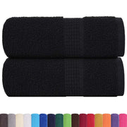 Vidaxl washandjes frogn 2 st 30x30 cm 360 g m² zwart - afbeelding 2