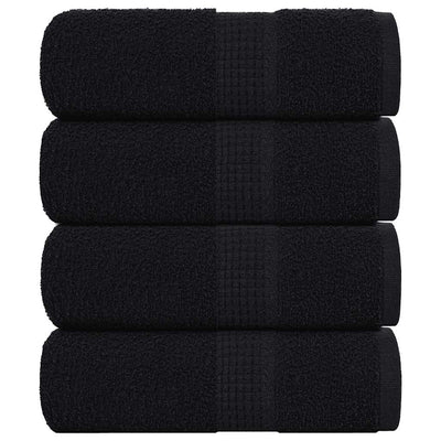 Vidaxl washandjes frogn 4 st 30x30 cm 360 g m² zwart
