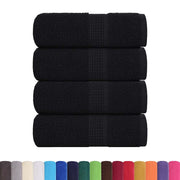 Vidaxl washandjes frogn 4 st 30x30 cm 360 g m² zwart - afbeelding 2