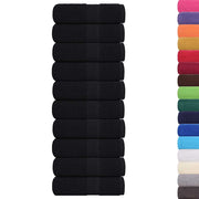 Vidaxl washandjes frogn 10 st 30x30 cm 360 g m² zwart - afbeelding 2