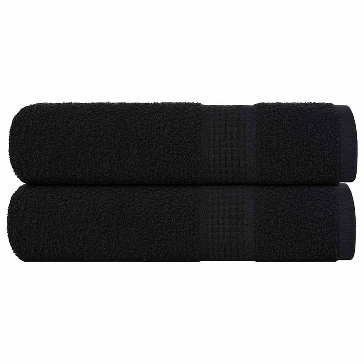 Vidaxl handdoeken frogn 2 st 50x100 cm 360 g m² zwart