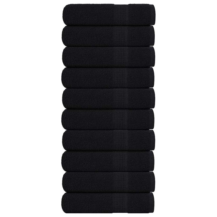 Vidaxl handdoeken frogn 10 st 50x100 cm 360 g m² zwart