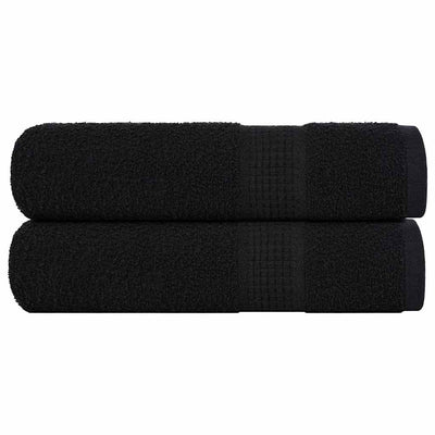 Vidaxl badhanddoeken frogn 2 st 100x150 cm 360 g m² zwart