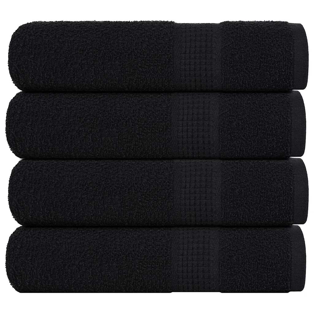 Vidaxl badhanddoeken frogn 4 st 100x150 cm 360 g m² zwart