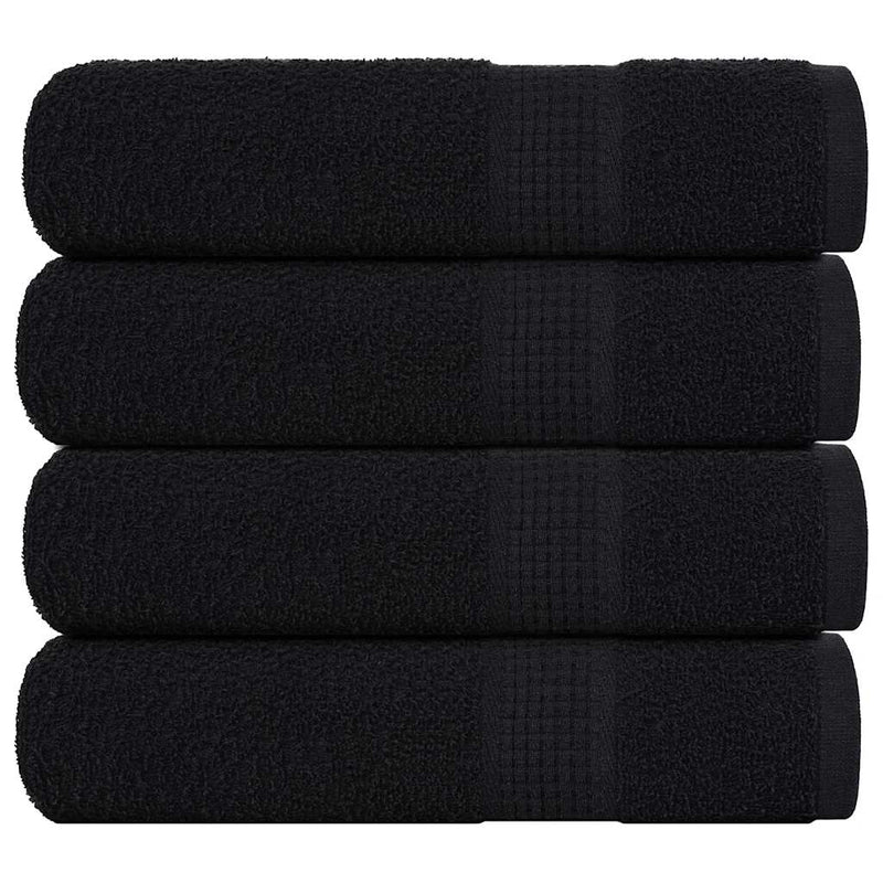 Vidaxl badhanddoeken frogn 4 st 100x150 cm 360 g m² zwart
