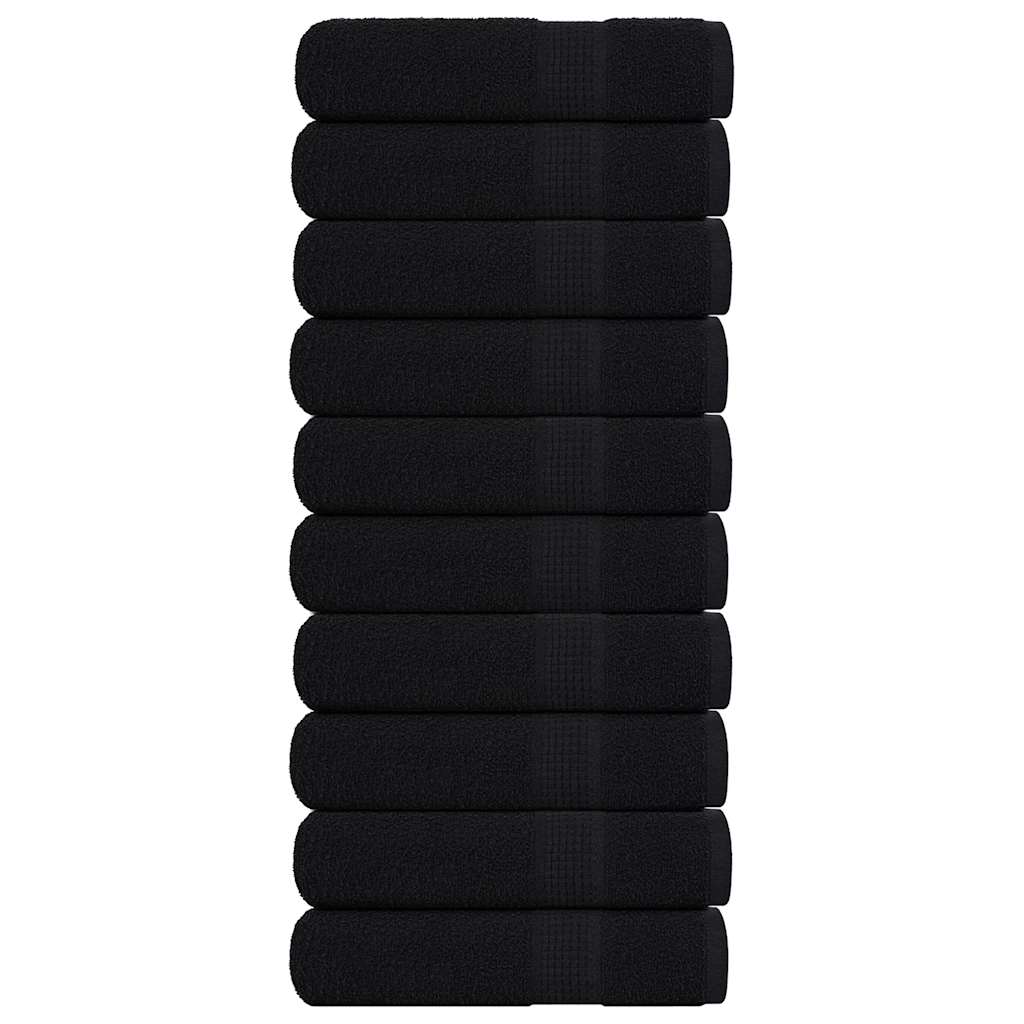 Vidaxl badhanddoeken frogn 10 st 100x150 cm 360 g m² zwart
