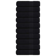 Vidaxl badhanddoeken frogn 10 st 100x150 cm 360 g m² zwart - afbeelding 1