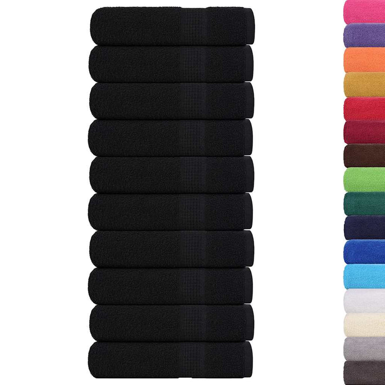 Vidaxl badhanddoeken frogn 10 st 100x150 cm 360 g m² zwart