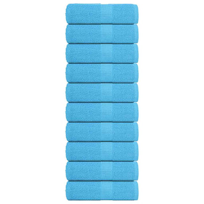 Vidaxl washandjes frogn 10 st 30x30 cm 360 g m² turquoise