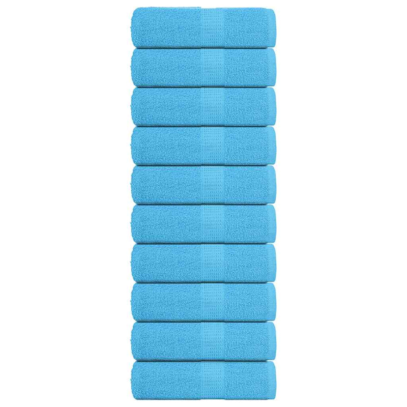Vidaxl washandjes frogn 10 st 30x30 cm 360 g m² turquoise