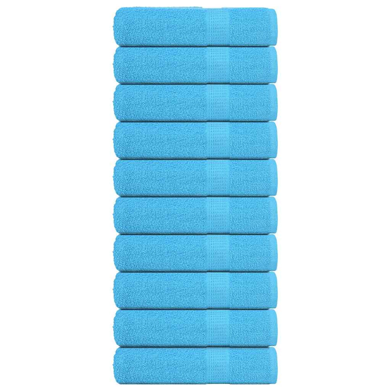 Vidaxl handdoeken frogn 10 st 50x100 cm 360 g m² turquoise