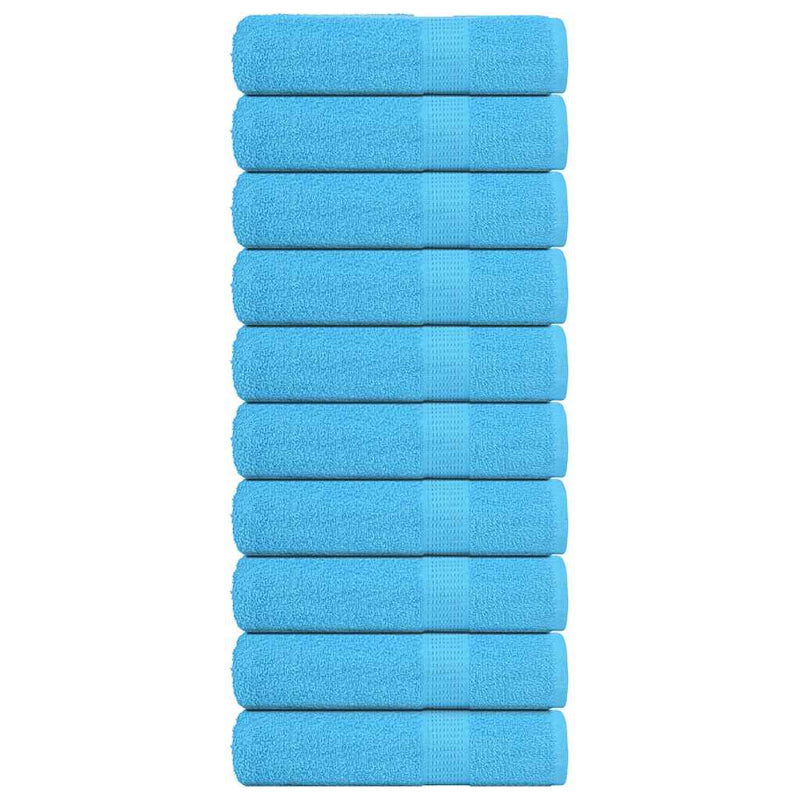 Vidaxl douchehanddoeken frogn 10 st 70x140 cm 360 g m² turquoise
