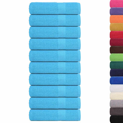 Vidaxl douchehanddoeken frogn 10 st 70x140 cm 360 g m² turquoise