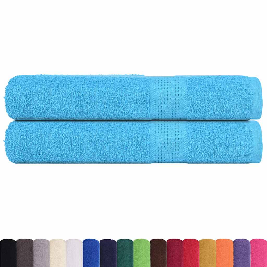 Vidaxl handdoeken frogn 2 st 100x200 cm 360 g m² turquoise