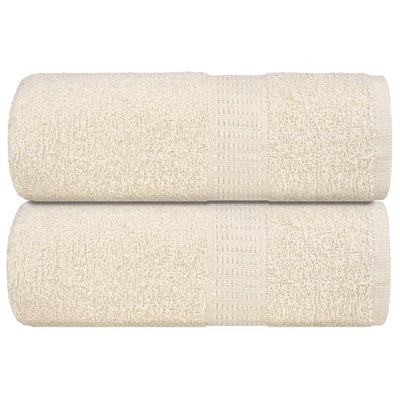 Vidaxl washandjes frogn 2 st 30x30 cm 360 g m² crème