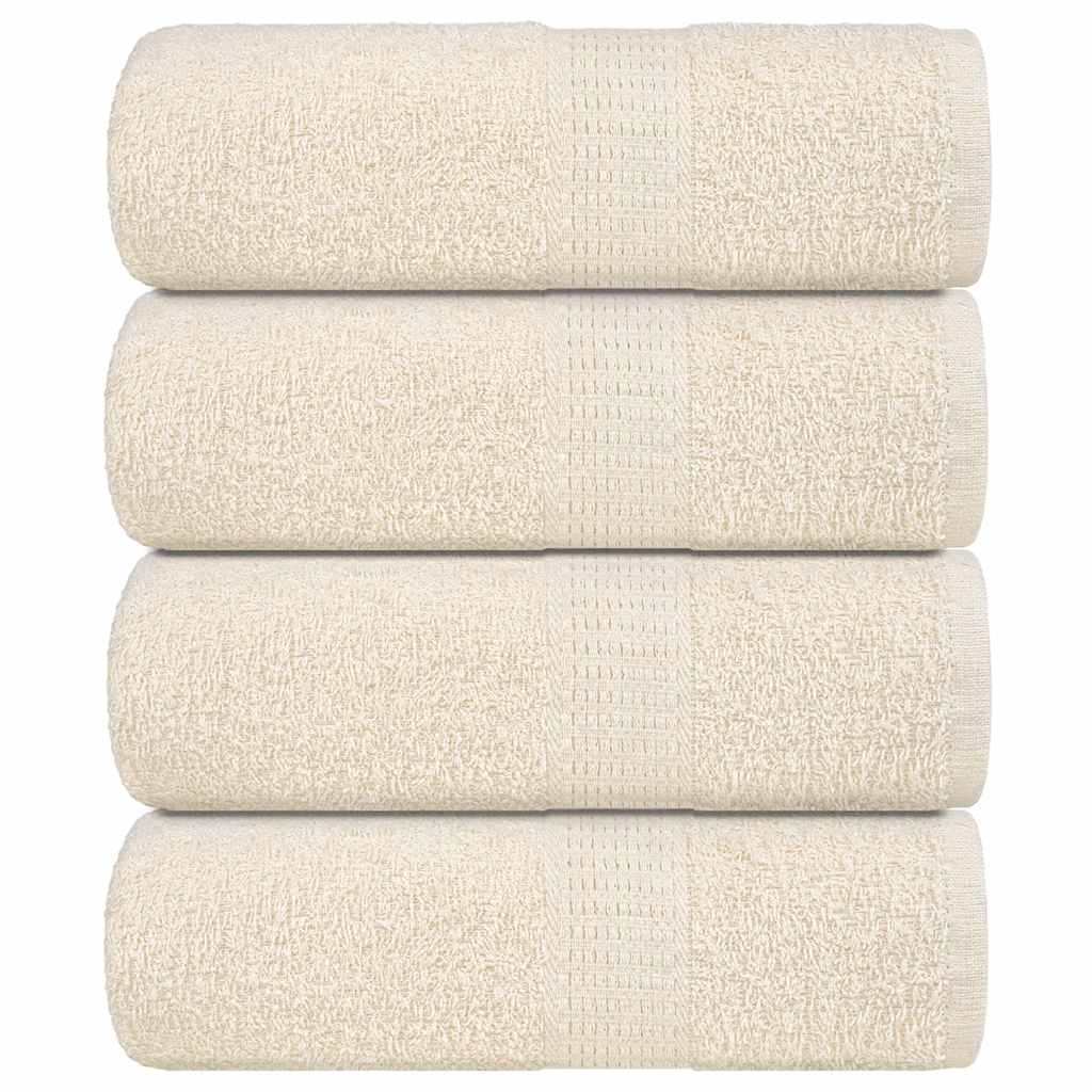 Vidaxl washandjes frogn 4 st 30x30 cm 360 g m² crème
