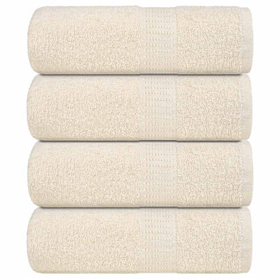 Vidaxl washandjes frogn 4 st 30x30 cm 360 g m² crème