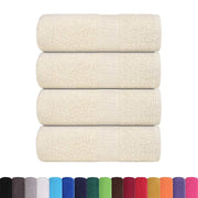 Vidaxl washandjes frogn 4 st 30x30 cm 360 g m² crème - afbeelding 2