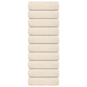 Vidaxl washandjes frogn 10 st 30x30 cm 360 g m² crème - afbeelding 1