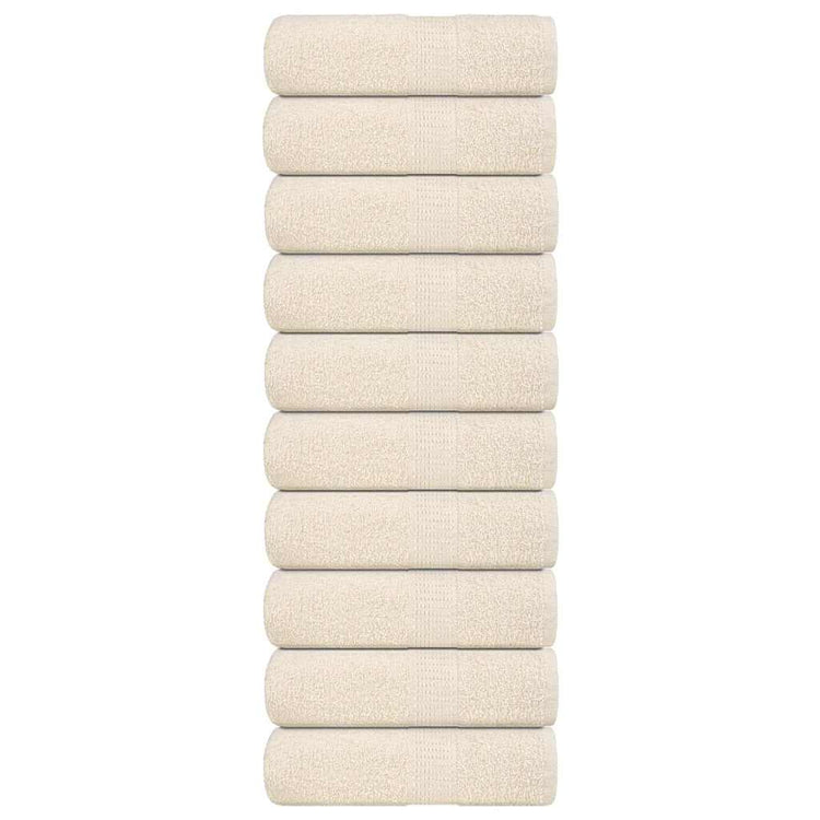 Vidaxl washandjes frogn 10 st 30x30 cm 360 g m² crème