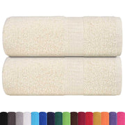 Vidaxl gastendoekjes frogn 2 st 30x50 cm 360 g m² crème - afbeelding 2