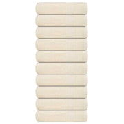 Vidaxl handdoeken frogn 10 st 50x100 cm 360 g m² crème - afbeelding 1