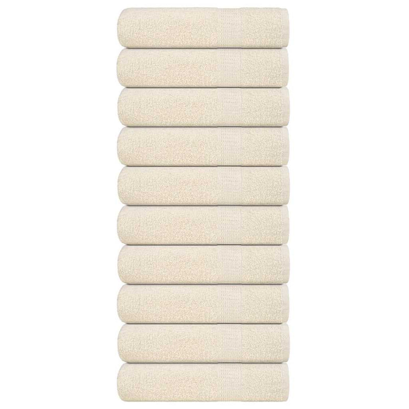 Vidaxl handdoeken frogn 10 st 50x100 cm 360 g m² crème