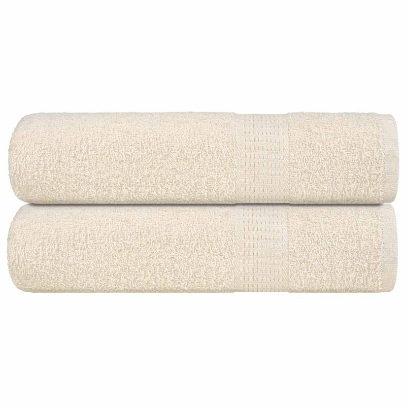 Vidaxl douchehanddoeken frogn 2 st 70x140 cm 360 g m² crème