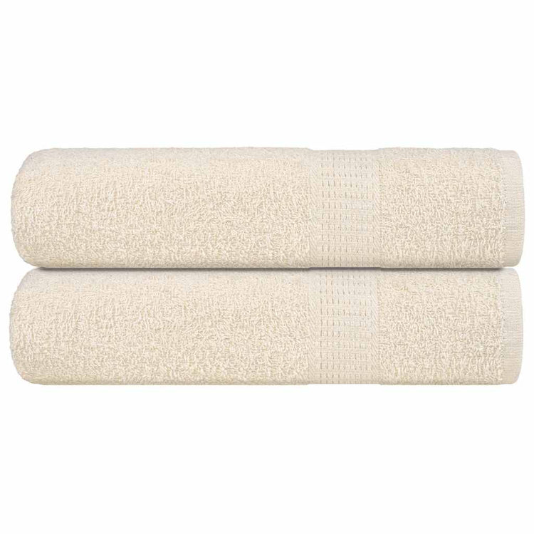 Vidaxl douchehanddoeken frogn 2 st 70x140 cm 360 g m² crème