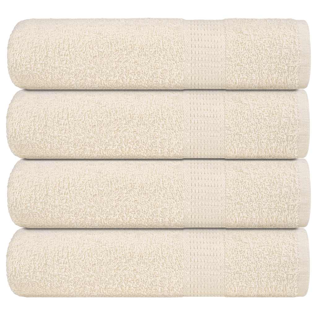 Vidaxl douchehanddoeken frogn 4 st 70x140 cm 360 g m² crème