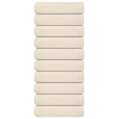 Vidaxl douchehanddoeken frogn 10 st 70x140 cm 360 g m² crème