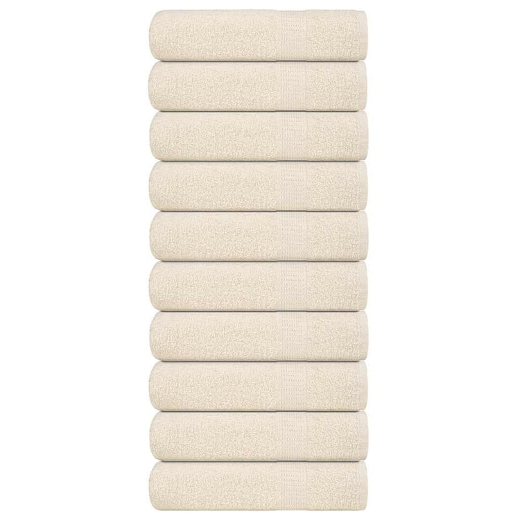 Vidaxl douchehanddoeken frogn 10 st 70x140 cm 360 g m² crème