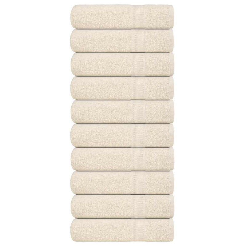 Vidaxl douchehanddoeken frogn 10 st 70x140 cm 360 g m² crème