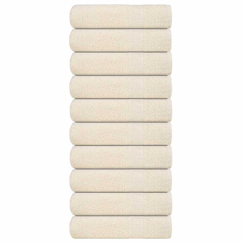Vidaxl badhanddoeken frogn 10 st 100x150 cm 360 g m² crème