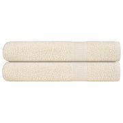 Vidaxl saunahanddoeken frogn 2 st 80x200 cm 360 g m² crème - afbeelding 1