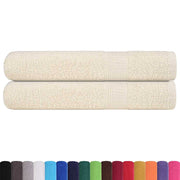 Vidaxl saunahanddoeken frogn 2 st 80x200 cm 360 g m² crème - afbeelding 2