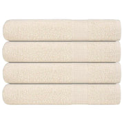 Vidaxl saunahanddoeken frogn 4 st 80x200 cm 360 g m² crème - afbeelding 1