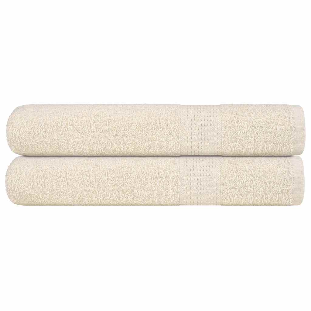 Vidaxl handdoeken frogn 2 st 100x200 cm 360 g m² crème