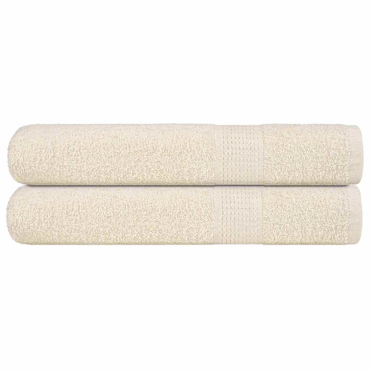 Vidaxl handdoeken frogn 2 st 100x200 cm 360 g m² crème