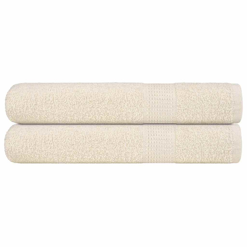 Vidaxl handdoeken frogn 2 st 100x200 cm 360 g m² crème