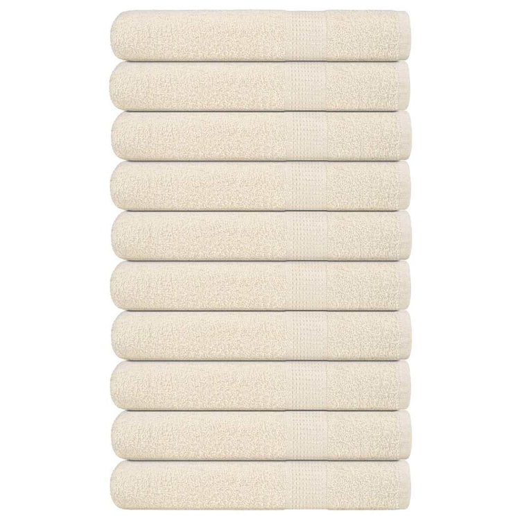 Vidaxl handdoeken frogn 10 st 100x200 cm 360 g m² crème