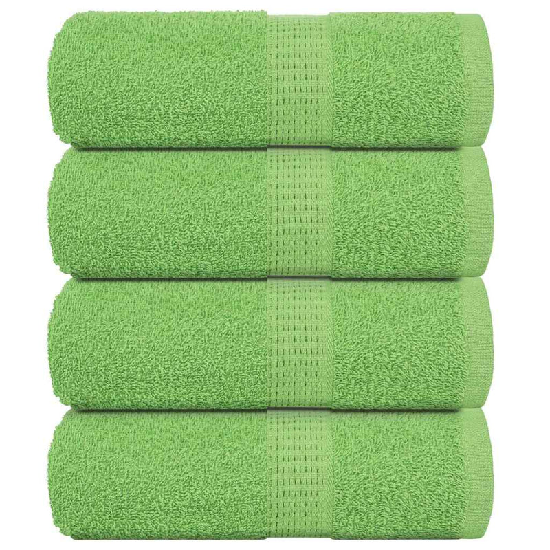 Vidaxl washandjes frogn 4 st 30x30 cm 360 g m² appelgroen