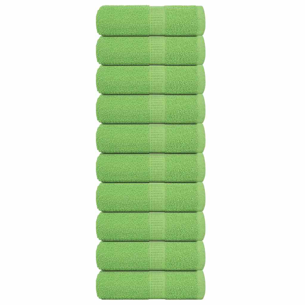 Vidaxl washandjes frogn 10 st 30x30 cm 360 g m² appelgroen