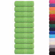 Vidaxl washandjes frogn 10 st 30x30 cm 360 g m² appelgroen - afbeelding 2