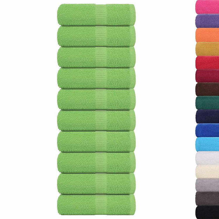 Vidaxl washandjes frogn 10 st 30x30 cm 360 g m² appelgroen