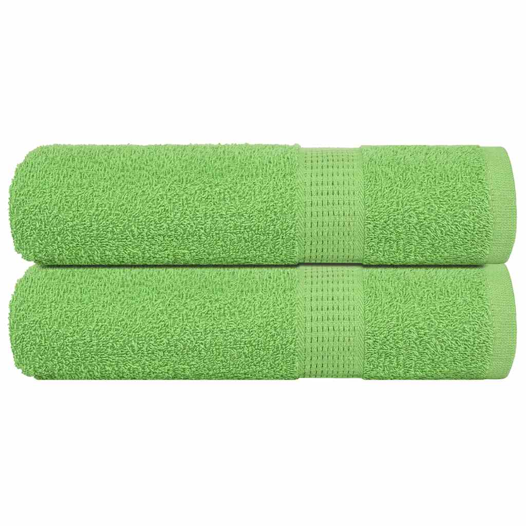 Vidaxl douchehanddoeken frogn 2 st 70x140 cm 360 g m² appelgroen