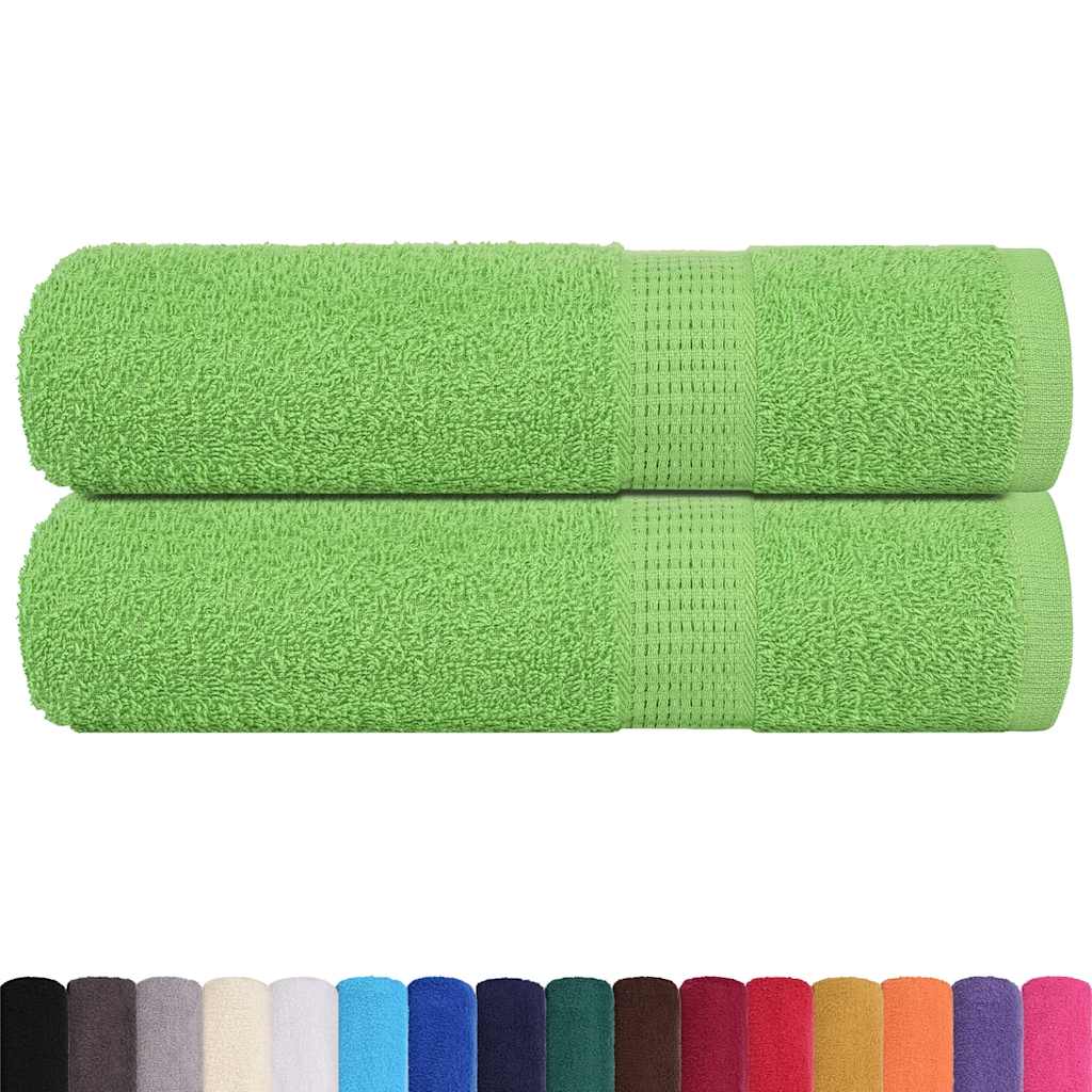 Vidaxl badhanddoeken frogn 2 st 100x150 cm 360 g m² appelgroen