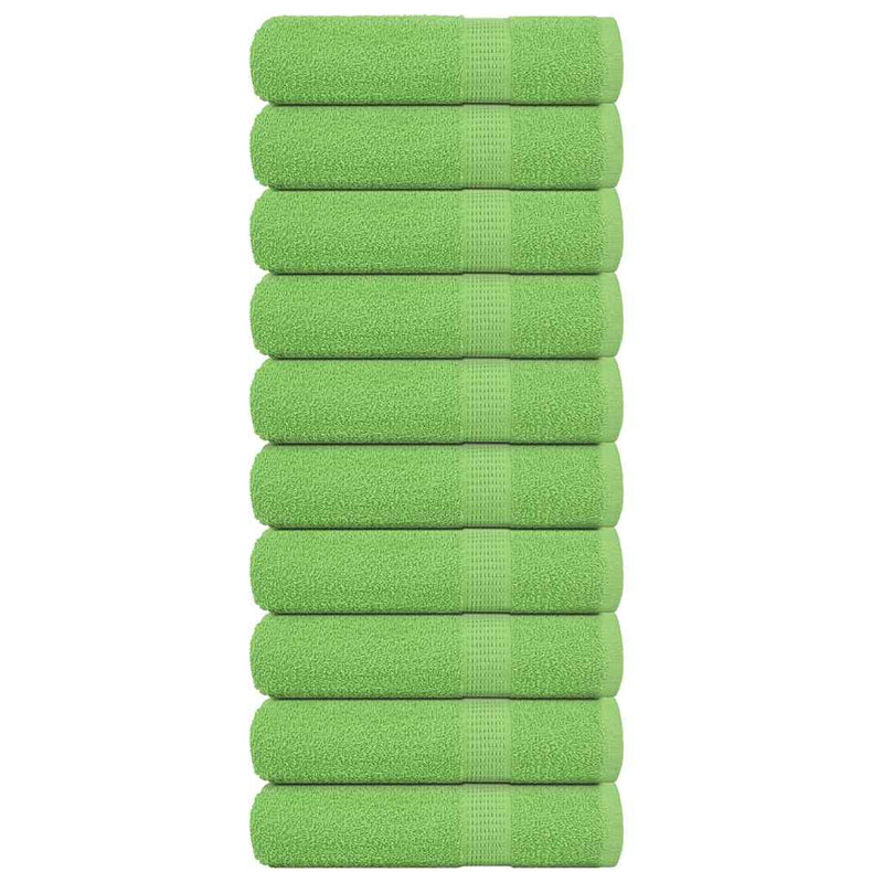 Vidaxl badhanddoeken frogn 10 st 100x150 cm 360 g m² appelgroen