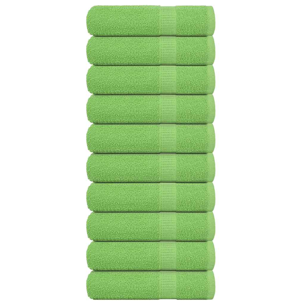 Vidaxl badhanddoeken frogn 10 st 100x150 cm 360 g m² appelgroen